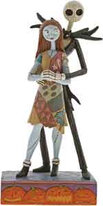 Figura de Jack Skellintong y Sally. Figura decorativa coleccionable de Enesco. Figuras Disney.