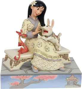 Figura de Mulan y Mushu. Figura Disney coleccionable. Figura de Enesco para Disney Traditions.