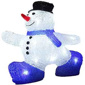 Figura de Navidad con luz. Figura decorativa de Navidad de un Muñeco de nieve con luz.