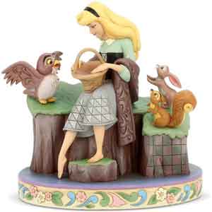 Figura de la Bella Durmiente. Figura de Aurora, de la colección Disney. Figura coleccionable Enesco.